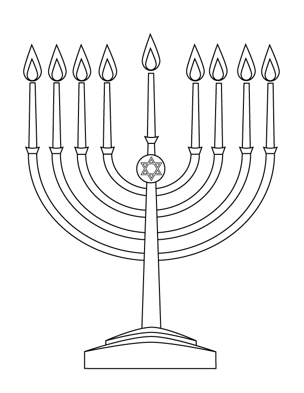 Menorah - Free Printable Coloring Pages