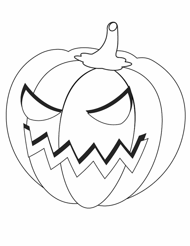 Halloween coloring pages: Jack o'lantern 1