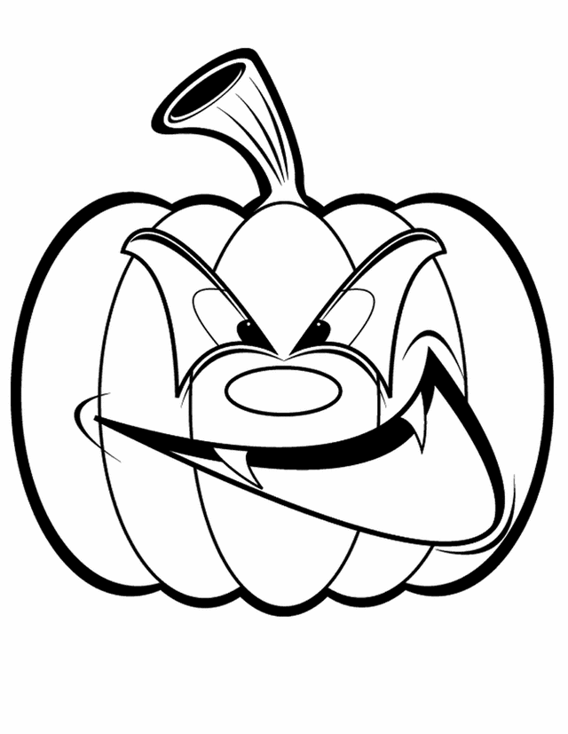 jack o lantern faces coloring pages - photo #17