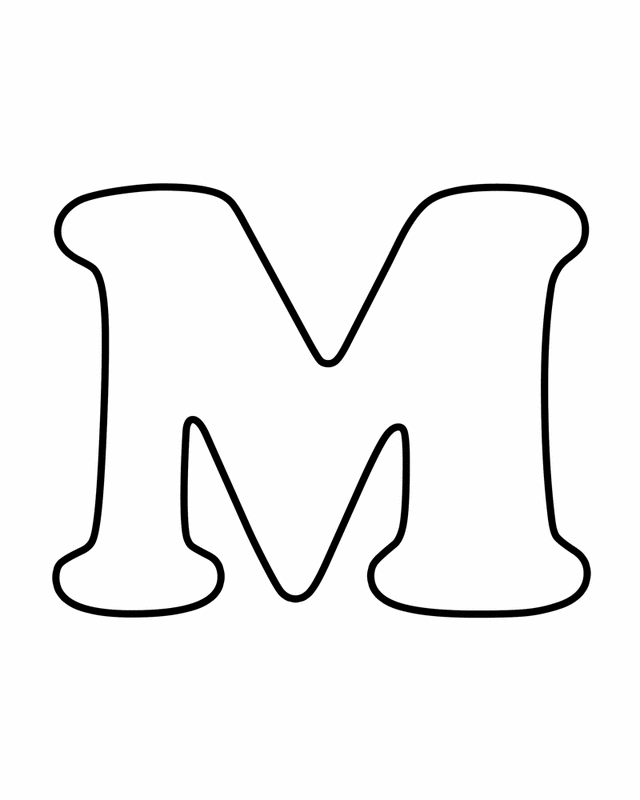 Printable letters Letters for coloring M