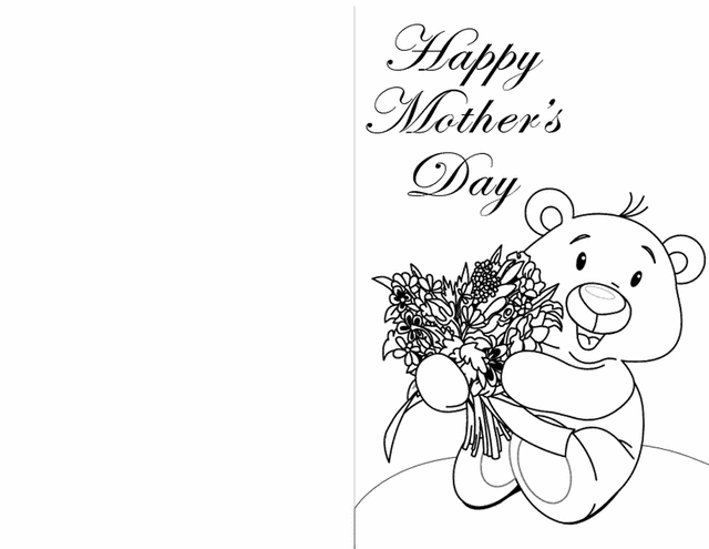 mothers day cards to colour for kids. mothers day cards to colour.