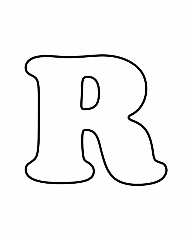 Printable letters: Letters for coloring: R