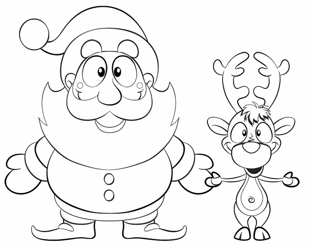 a santa head coloring pages - photo #25