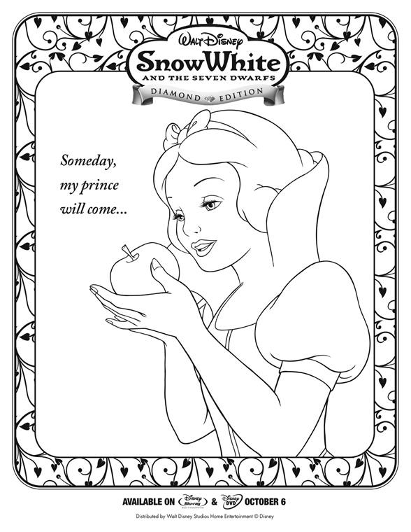 Snow White Queen Coloring Sheet