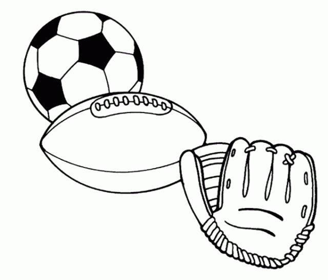 Sports balls Free Printable Coloring Pages