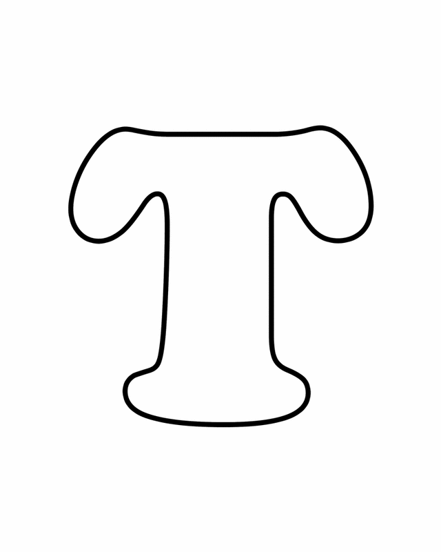 Letter T To Print Colouring Pages