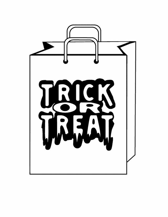 Halloween coloring pages Trick of treat bag