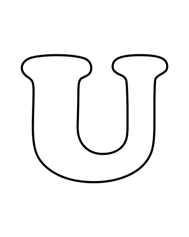 Printable letters: Letters for coloring: U