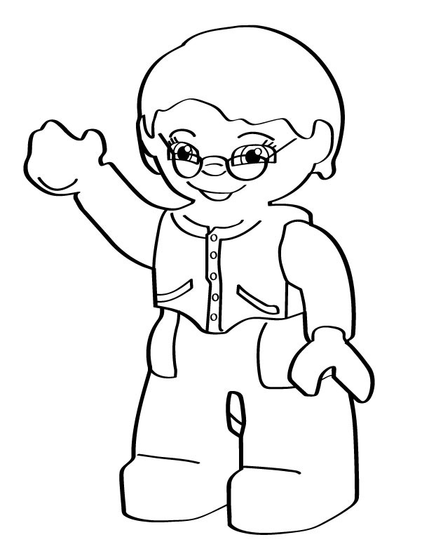Lego woman - Free Printable Coloring Pages