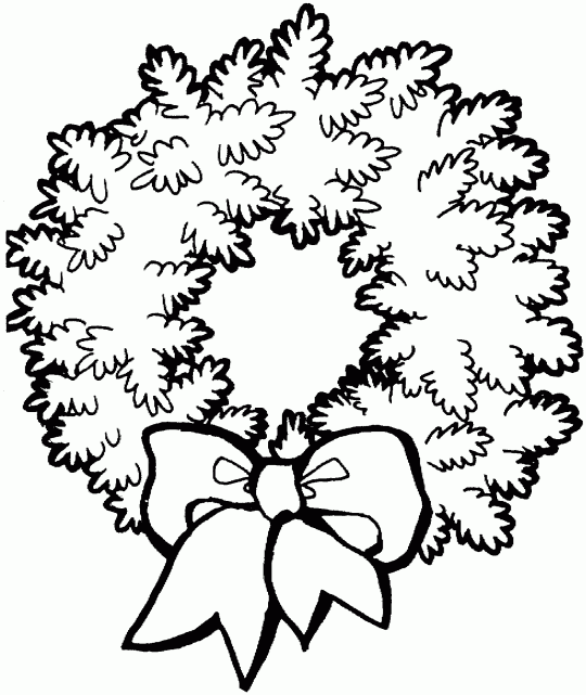 coloring pages christmas wreaths - photo #29
