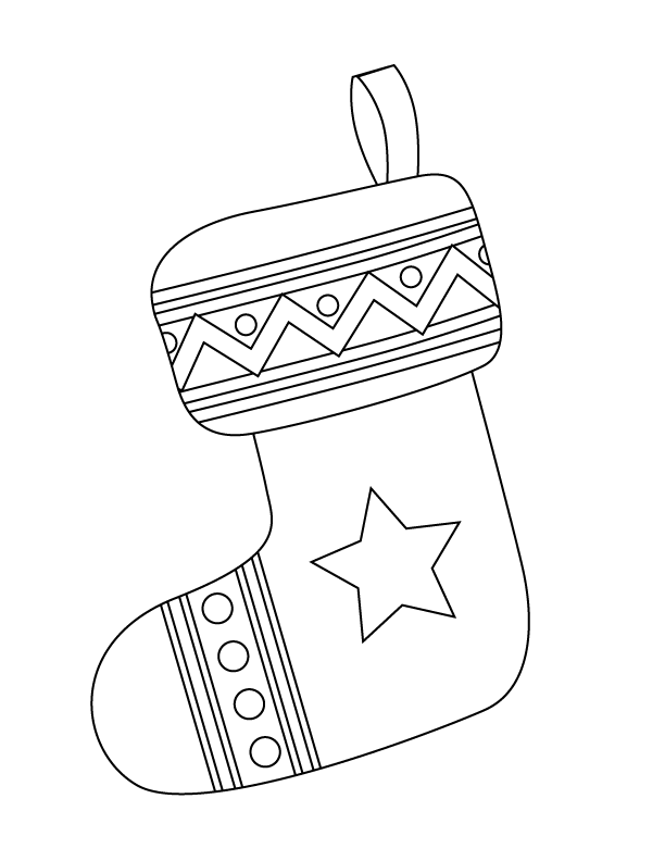 xmas stocking coloring pages - photo #49