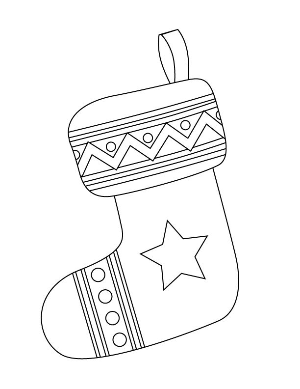 Christmas Stocking - Free Printable Coloring Pages