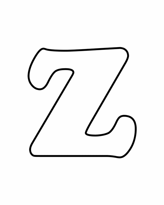 Printable letters: Letters for coloring: Z