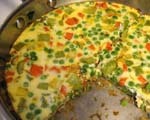 Frittata with peas & carrots