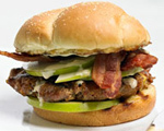 Apple, Bacon and Sausage Burger