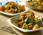 Avocado and Melon Salad Drizzled with Picante Sauce