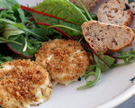 Baked Goat Cheese with Mesclun