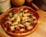 Homemade frozen pizza 