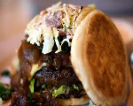 English Muffin BBQ Burger