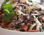 Black Bean Cabbage Salad with Creamy Dressing