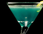 Blue Bird Martini Cocktail