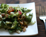 Broccoli and Romaine Salad with Balsamic Vinaigrette