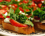 Bruschetta with Strawberries and Goat Cheese