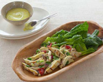 Chicken Salad with Roasted Red Bell Peppers and Aioli Sauce