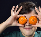 Sugar Snap Peas with Clementines and Mint