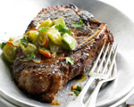 Chili-Rubbed Strip Steaks