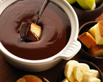 Chocolate Caramel and Almond Fondue