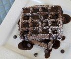 Chocolate Waffles with Chocolate Maple Syrup