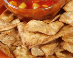 Cinnamon pita wedges and fruit salsa