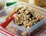 Couscous Chicken Salad with Olive Vinaigrette