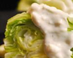 Crisp Iceberg Salad with Crumbled Blue Cheese  