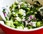 Cucumber, Onion, Parsley and Feta Salad