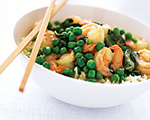 Curried Shrimp with Peas