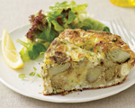 Fresh Onion and Artichoke Heart Fritatta