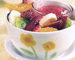 Fruit Cups with Berry Dressing