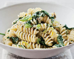 Fusilli with Creamed Leek and Spinach