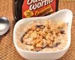 Granola, syrup and milk
