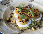 Grilled Apricots, Arugula and Goat Cheese