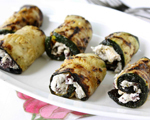 Grilled Eggplant and Goat Cheese Rolls