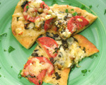 Grilled pita pizzas