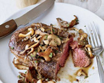 Grilled Rib Eyes with Mushrooms and Fish Sauce