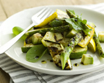Grilled Zucchini and Summer Squash with Avocado
