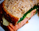 Gluten-Free Ham Swiss and Spinach Sandwich