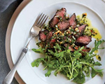 Hanger Steak with Herb and Nut Salsa