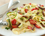 Herbed Raw Vegetable “Pasta” with Tomatoes
