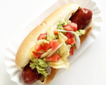 Hot Dogs with Avocado and Chips